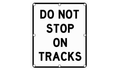 Flashing Do Not Stop On Tracks Sign - R8-8 | Solar Traffic : Solar ...