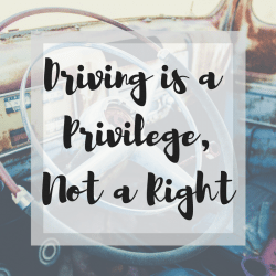 Driving is a Privilege, Not a Right